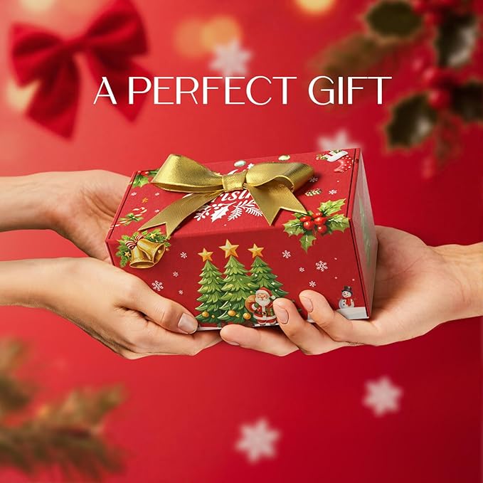 Christmas Candles, Soy Candles for Women & Men, Holiday Candle Gift Set for Women, Perfect Christmas Gifts for Mom, Dad, Teachers, Friends & Loved Ones - Bloomnest