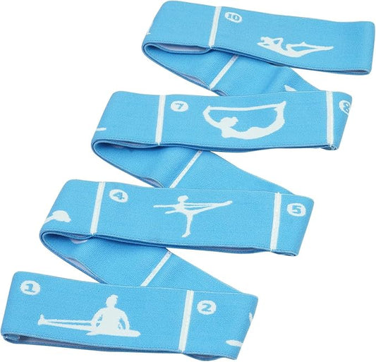 Multi-Functional Slimming Resistance Bands Yoga Straps Elastic Stretching Band 10/12 Loops for Pilates, Latin Training, Dance, Gymnastics, Fitness, Ballet and Physical Therapy - Bloomnest