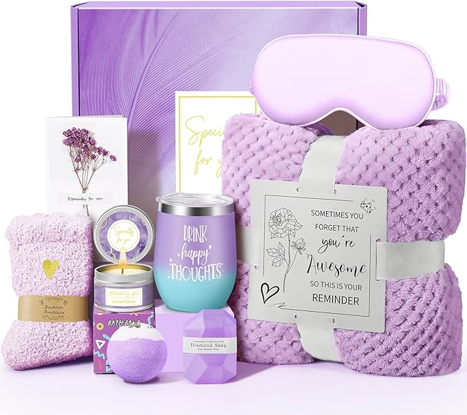 Valentines Day Gifts for Her Women Daughter Girlfriend Wife, Happy Birthday Gifts for Women Mom Her Friend Sister Wife Grandma, Self Care Gift Get Well Relaxing Spa Galentines Day Gift Basket Set - Bloomnest