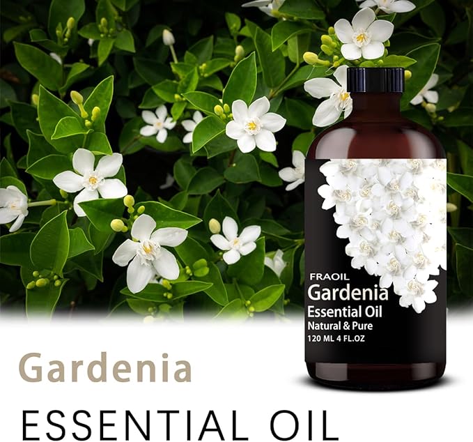 Gardenia Essential Oil, Gardenia Oil 4 Fl Oz 120ML for Diffuser Humidifier Yoga Cleaning DIY Candle Soap Making Perfume Gift for Women Essential Oils - Bloomnest
