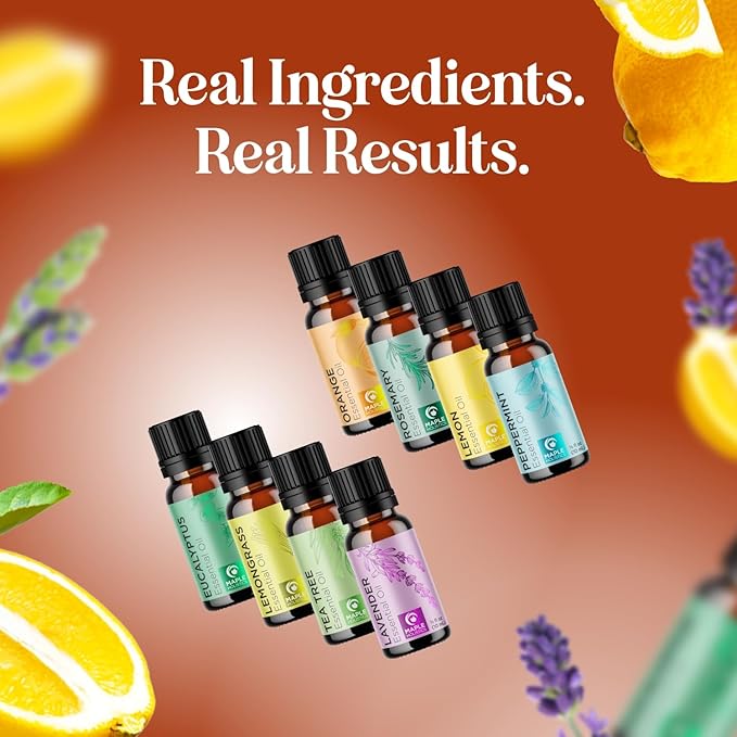 Pure Essential Oil Set for Diffuser - Aromatherapy Essential Oils for Diffusers for Home Travel and Self Care with High Grade Essential Oils for Hair Skin and Nails - Oil Diffuser Essential Oils Set - Bloomnest