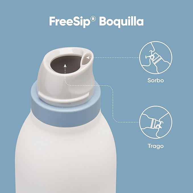 Owala FreeSip Twist Insulated Stainless Steel Water Bottle with Straw for Sports and Travel, BPA-Free, 24-oz, Green/White (Iced Breeze) Owala