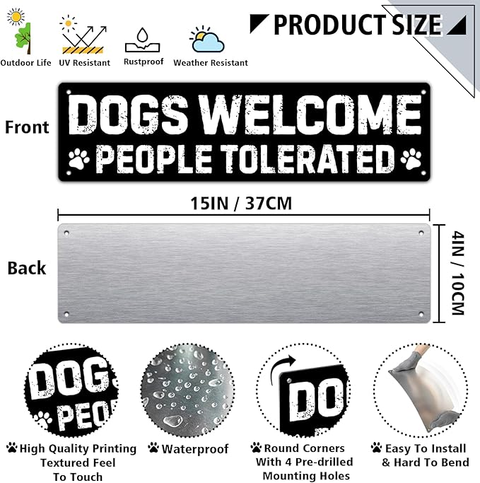 Dog Gifts for Women Funny Wall Decor for Dachshund, Golden Retriever, German Shepherd, French Bulldog, Black Lab, Poodle & More – Pug & Corgi Gifts for Corgi Lovers Tin Sign - Bloomnest