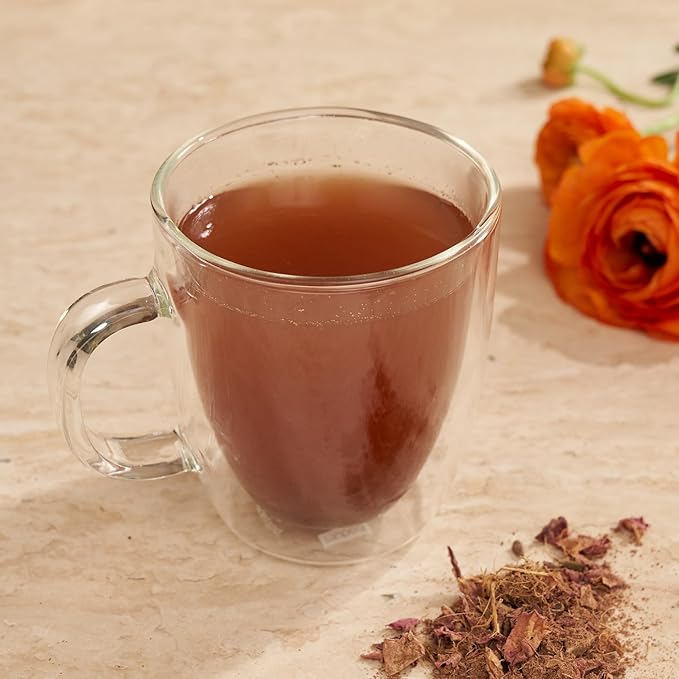 Divya's Heart Opening Tea, Ayurvedic Herbal Tea with Ashoka, Rose Petals, and Cardamom for Balance, Love, and Grief, Caffeine Free, Organic, Non-GMO, Ayurvedic, Loose Leaf Tea - Bloomnest