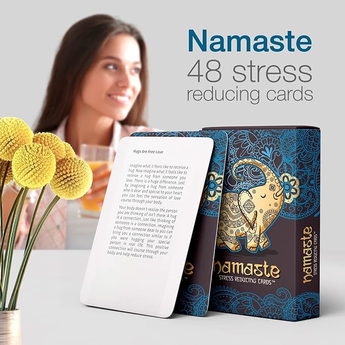 Namaste Mindfulness Cards - Stress & Anxiety Relief, Meditation Cards - Self Care Gifts for Women - MSS Inc - Bloomnest