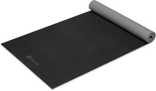 Gaiam Solid Color Yoga Mat, Non Slip Exercise & Fitness Mat for All Types of Yoga, Pilates & Floor Exercises