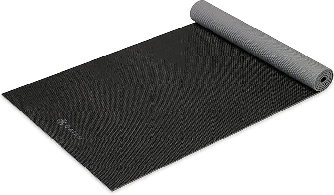 Gaiam Solid Color Yoga Mat, Non Slip Exercise & Fitness Mat for All Types of Yoga, Pilates & Floor Exercises - Bloomnest