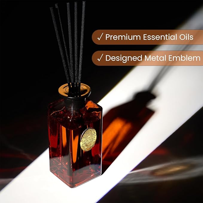 M&SENSE 10.14 oz Large Reed Diffuser Set | Orange Goji Scent Oil Diffuser with Sticks |Hotel Collection Non-Toxic Essential Oil |for Bedroom Bathroom Living Room - Bloomnest
