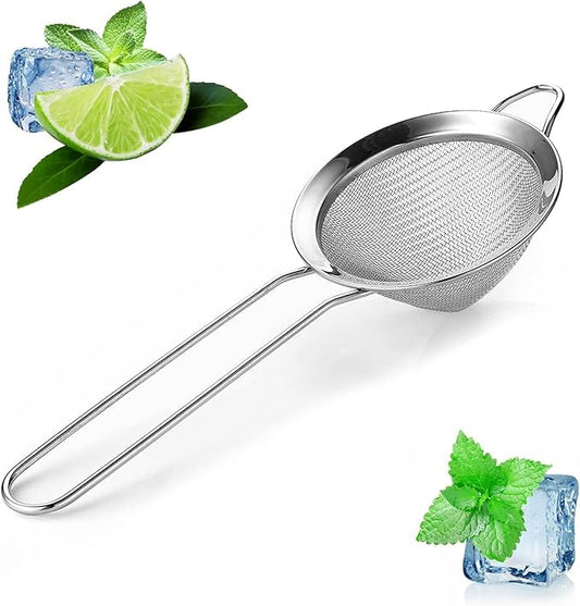 Fine Mesh Strainer with Handle – 3.3" Tea Strainer for Loose Tea Leaves and Coffee, Stainless Steel Tea Infuser with Handle – Good for Brewing Tea and Coffee - Bloomnest