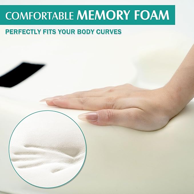 Meditation Cushion - Meditation Floor Pillow with Washable Cover for Adults Sitting, Reading, Yoga - Memory Foam Material, Ergonomic Design, 23.6 Inch