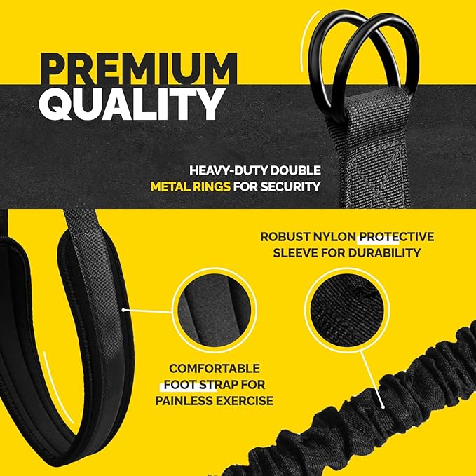 Pull Up Assistance Bands Set - 4 Heavy-Duty Pull Up Bands, Height Adjustable Strap & Comfortable Foot Strap - Stackable Pull Up Resistance Bands for Pull Ups - Bloomnest