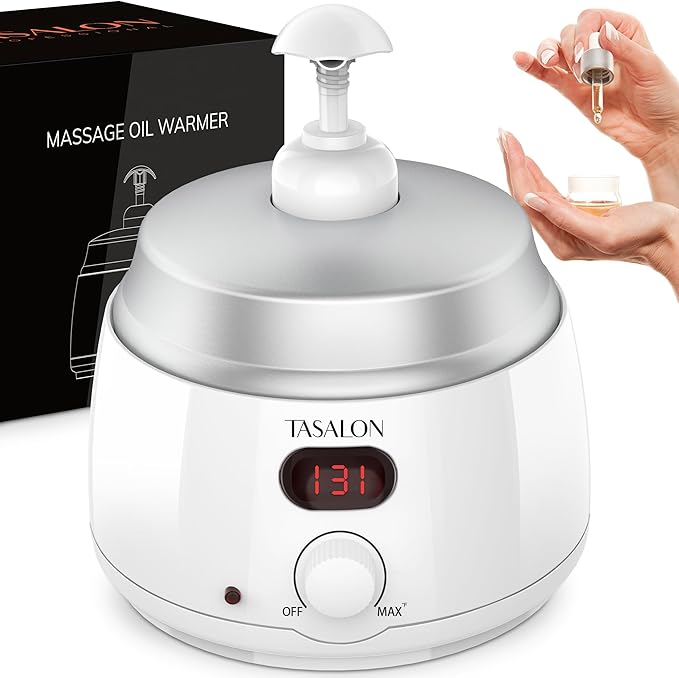 TASALON Professional Massage Oil Warmer with 2 Lockble Pump, 750ml Digital Massage Oil Heater, Electric Lotion Warmer Dispenser, Automatic Heated Lotion Dispenser for SPA, Salon, Barber, Home Use - Bloomnest