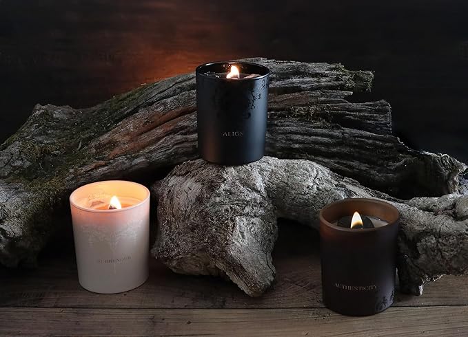 Luxury Crystal Candle for Women - Velvet Rose & Patchouli Scented Aromatherapy Candle - Manifestation Candle with Strawberry and Clear Quartz Crystals -7.4oz Natural Coconut, Soy Wax Wood Wick Candles - Bloomnest