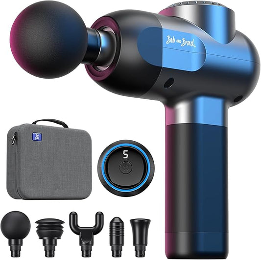 BOB AND BRAD C2 Massage Gun, Deep Tissue Percussion Massager Gun, Muscle Massager with 5 Speeds and 5 Heads, Electric Back Massagers for Professional Athletes Home Gym - Bloomnest