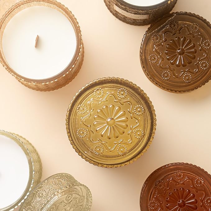 LA JOLIE MUSE Ginger & White Musk Candle | Ginger, Lemongrass & Musk | 19 oz Wooden Wick | Natural Soy Wax | 90 Hours Clean Burn | Gift-Ready for Hosts & Gathering| Seasonal Home Décor - Bloomnest