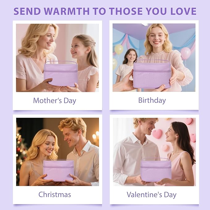 33 pcs Valentines Day Gifts for Women, Lavender Spa Bath & Body Gift Set, Face Sheet Mask Skin Care, Hydrogel Mask, Lip Gloss, Cosmetic Bag, Serum, Necklace, Cleanser, Gua Sha, Mother Day, Birthday - Bloomnest