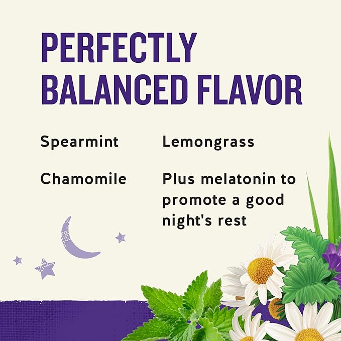 Celestial Seasonings Sleepytime Tea Plus Melatonin, Caffeine Free, Celestial Seasonings Herbal Tea, 18 Bag Box - Bloomnest