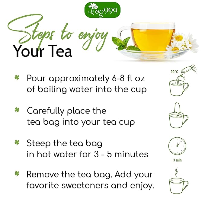 TOG999, Premium 100 Eucalyptus Leaf Tea Bags, 100% Natural & Pure Eucalyptus Leaves. Loose Leaf Eucalyptus Herbal Tea. Eucalyptus Leaf Tea. No Sugar, No Caffeine, No Gluten, Vegan. - Bloomnest