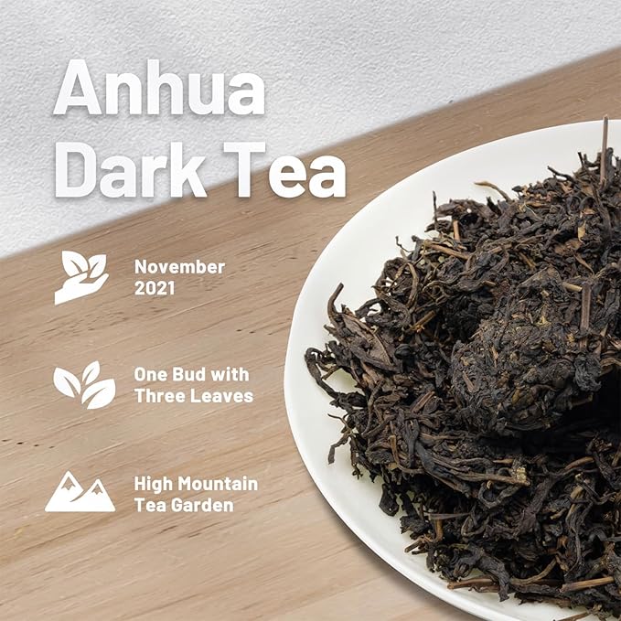 iTeaworld Chinese Dark Tea Sampler, Includes Aged Pu'erh, Liu Bao, Anhua, Hubei, 20 Packs with 20 Biodegradable Tea Bags,Perfect for Daily Relaxation, 3.5oz - Bloomnest