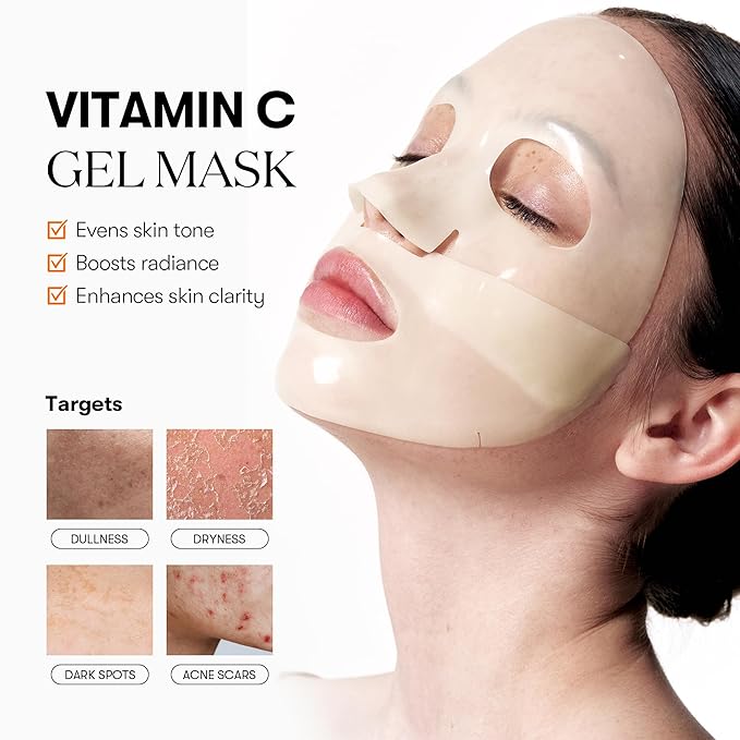 VT COSMETICS Vita-Light Reedle Shot 100 2-Step Hydrogel Mask(34.5gx4ea), Intensive Glowing, Exosome Glutathione Face Mask, Overnight Melting Mask, Korean Facial Mask - Bloomnest