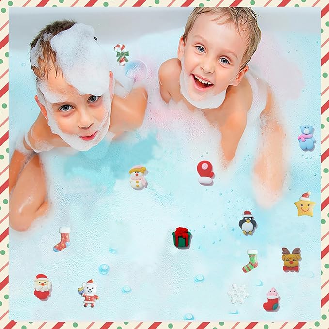 20 Pack Christmas Bubble Bath Bombs，Bath Bombs for Kidswith Christmas Squishy Surprise Inside Kids Girls Boys Women Christmas Stocking Stuffers Gifts - Bloomnest