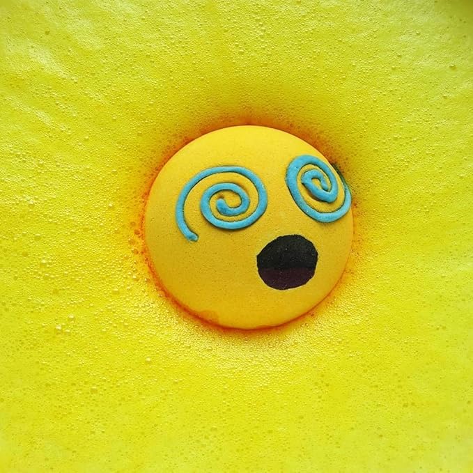 3 Large Emotion Face Bath Bombs (250g) – Fun Emoji-Inspired Spa Fizzies – Handmade with Shea Butter, Cocoa Butter & Essential Oils – Moisturizing Gift Set for Women, Men & Kids - Bloomnest