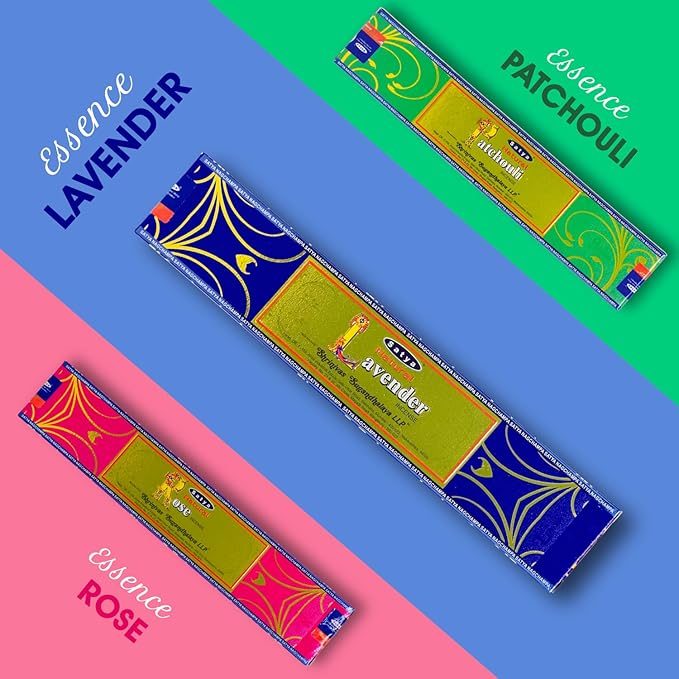 satya Incense Sticks - 12 Boxes | 7 Chakra White Sage Sandalwood Meditation Jasmine Yoga Palo Santo Rose Patchouli Nag Champa Lavender Superhit - 140+ Natural Incienso | 45+min Burn Variety Pack KRAFTANGLE