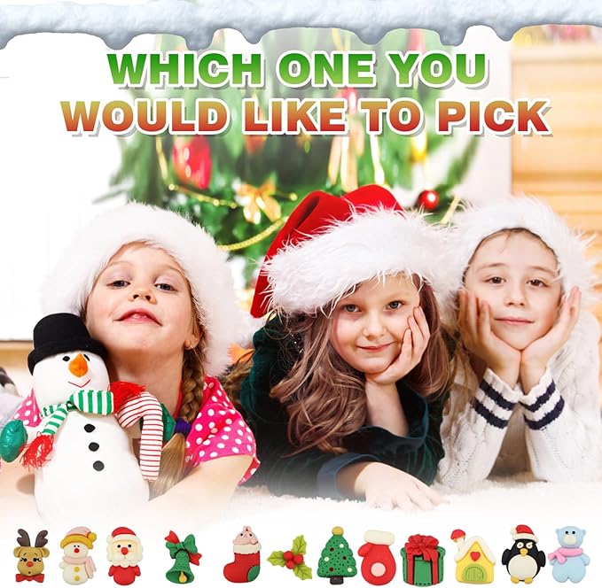 Christmas Bath Bombs for Kids with Surprise Toys Inside - Kids Advent Calendar Bathbombs -12 Pack Safe Fizzy Balls Made with Extracted Essential Oils Bubble Bath Bombs Kids Christmas Gifts - Bloomnest
