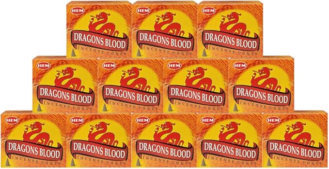 Dragon's Blood Incense Cones and Cone Incense Burner Bundle Insence Insense Hem Incense TRUMIRI
