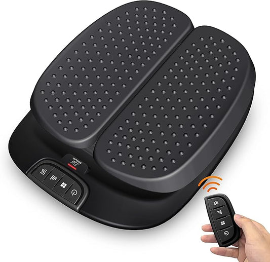 Snailax Foot Massager Machine with Heat,Remote Control, Adjustable Vibration Feet Massager Machine Increased Blood Circulation,Plantar Fasciitis, Stress (Black) - Bloomnest