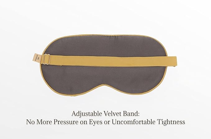 Premium Handcrafted 25 Momme Mulberry Silk Eye Mask for Sleeping (Golden Honey) - Bloomnest