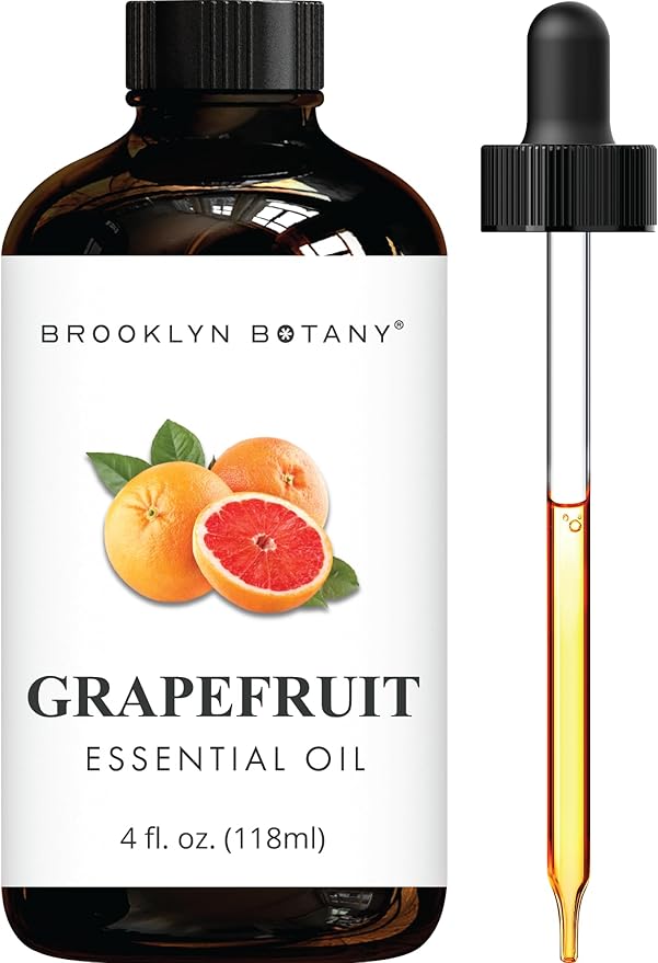 Brooklyn Botany Grapefruit Essential Oil - Huge 4 Fl Oz - 100% Pure and Natural - Premium Grade with Dropper - for Aromatherapy and Diffuser - Bloomnest