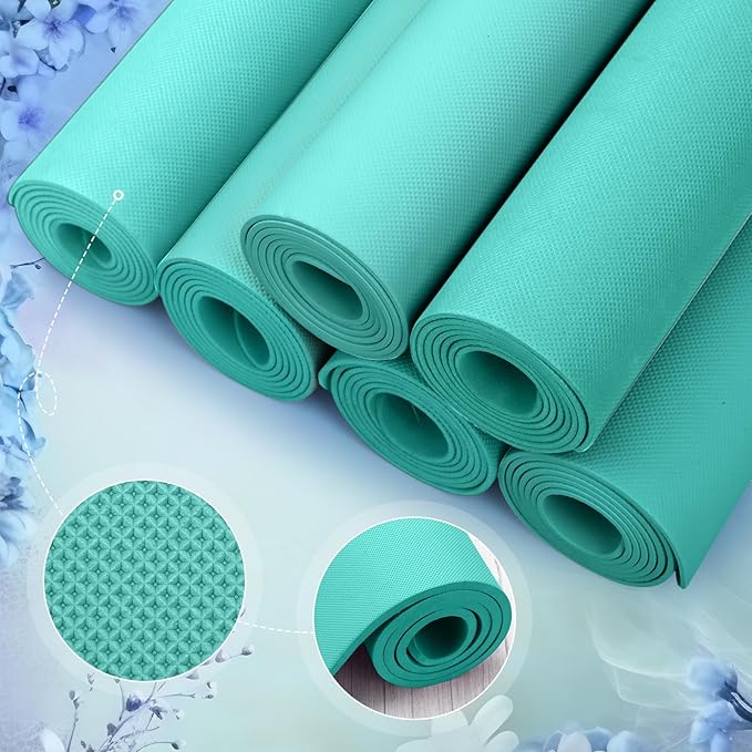 Timgle 6 Pack Yoga Mats Bulk Non Slip Exercise Yoga Mat Thick Anti Slip Tear Resistant Sports Gym for Fitness Stretching Home Workout and Studio - Bloomnest