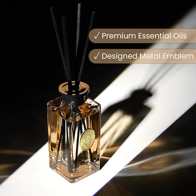 M&SENSE 10.14 oz Large Reed Diffuser Set | Fresh Grapefruit Scent Home Oil Diffuser with Sticks |Hotel Collection Non-Toxic Essential Oil |for Bedroom Bathroom Living Room - Bloomnest
