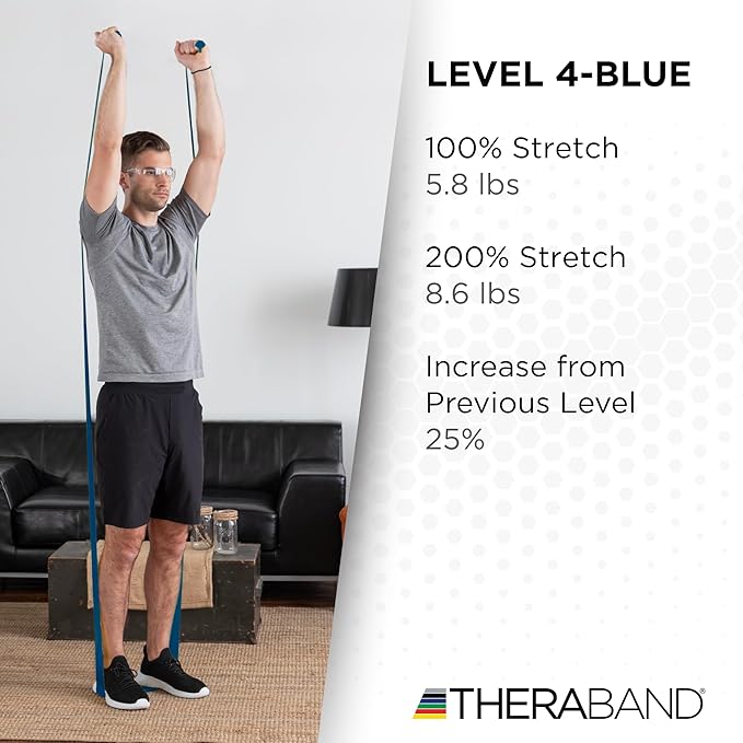 THERABAND Resistance Band, Black, Special Heavy, 50-Yard Roll, Latex Elastic Band for Exercise - Bloomnest