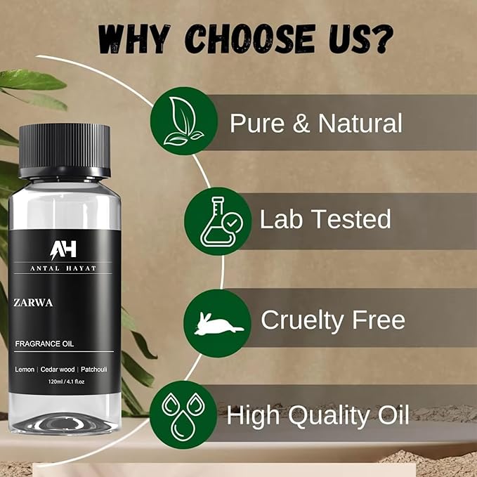 Hotel Scents Diffuser Oil Zarwa 120ml – Aventus Inspired Scent – Luxury Essential Oil for Diffuser – Lemon, Cedarwood, Patchouli – Home Hotel Aroma Oil – Waterless & Ultrasonic Diffuser Refill - Bloomnest