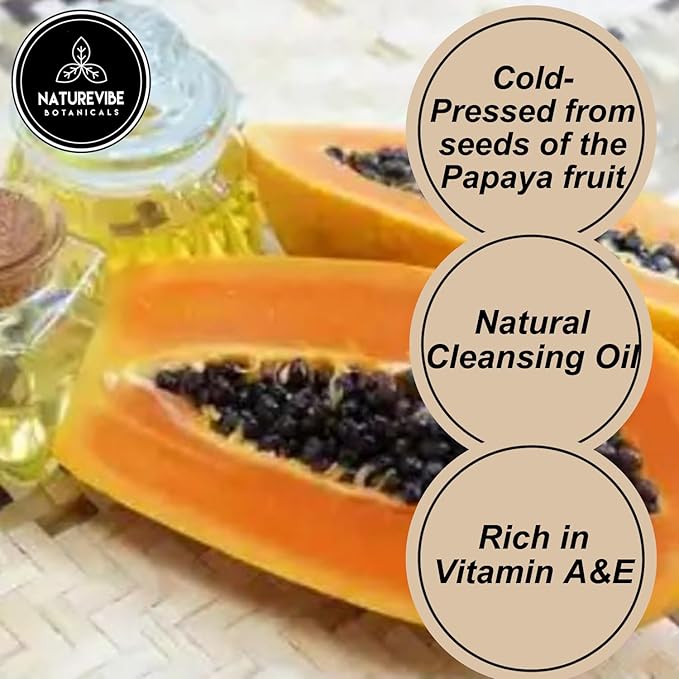 Naturevibe Botanicals Papaya Oil 32 Ounces | 100% Pure and Natural | Great for Skin Care and Hair Care - Bloomnest