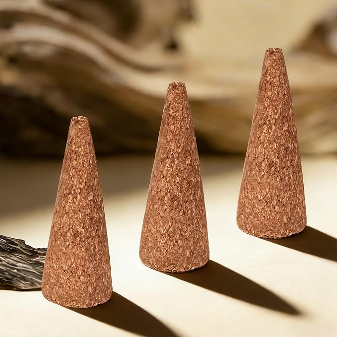 Palo Santo Incense Cones 30 Pcs with Holder - Natural Scent for Meditation & Space Cleansing Mosfantal