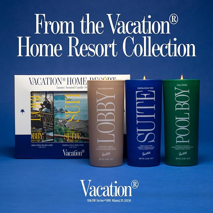 Vacation High Ceiling Resort Lobby Candle, Luxury Floral Candle with Bergamot, Cedar & Musk, Premium Gift for Home Decor & Hotel Lovers - Bloomnest