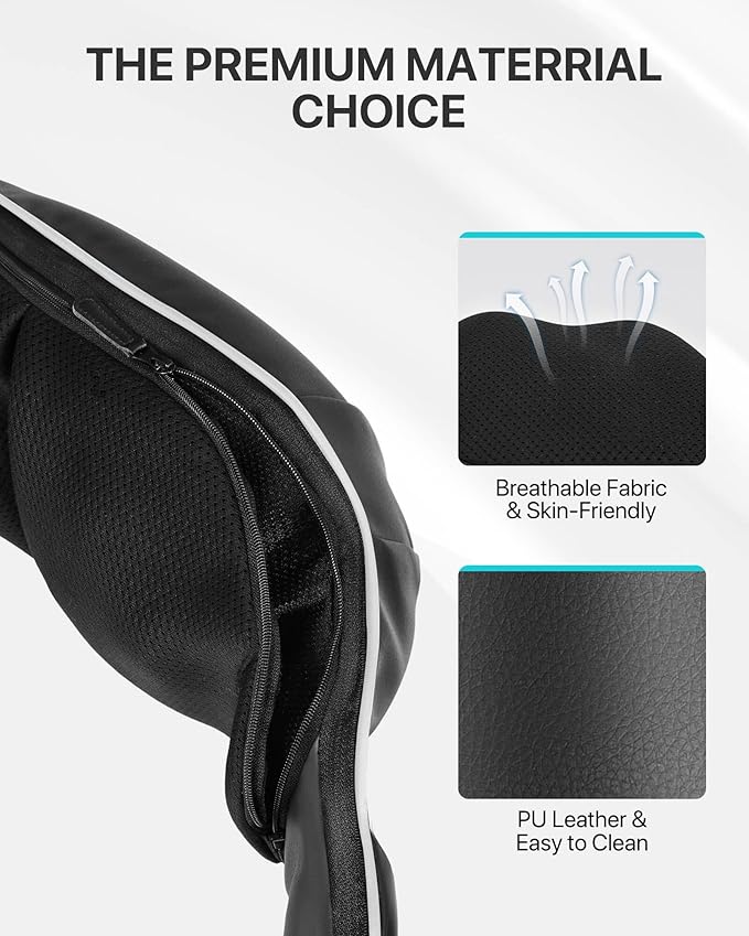 ALLJOY Neck Massager for Pain Relief Deep Tissue with Heat, 3D Kneading Shiatsu Neck and Back Massager for Shoulder Full Body Home Office Car Use, Christmas Gifts for Dad Men Mom Women - Bloomnest