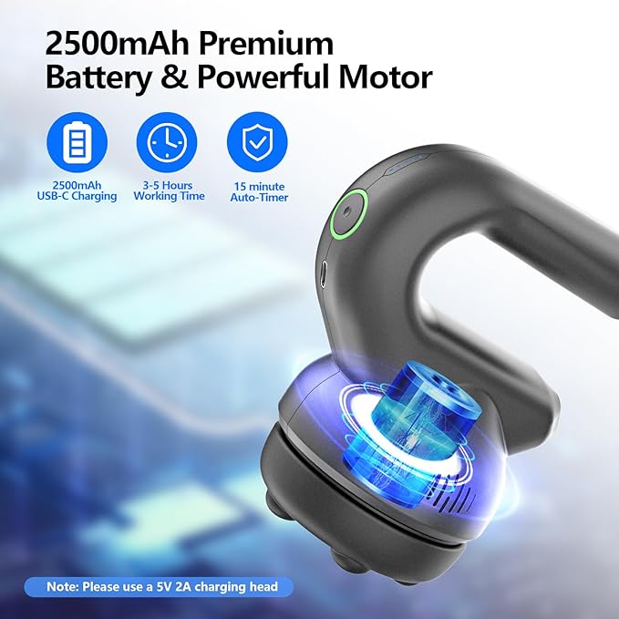 HYAKO Handheld Professional Mini Orbital Buffer Relief Massager, Adjustable Multi-Speed Vibration Deep Tissue Body Chiropractic Massager for Neck, Shoulder, Leg,Back muscle pain relief massage therapy - Bloomnest