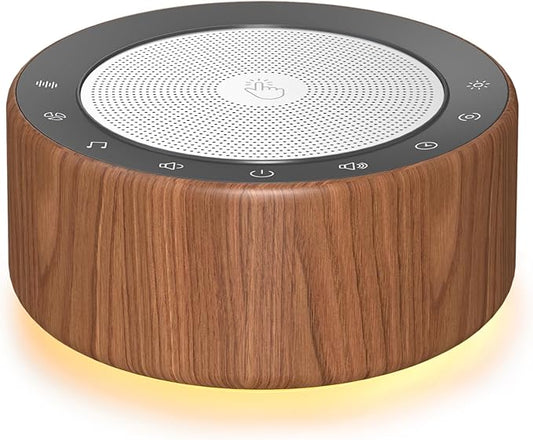 Nursery Lamp with Sound Machine, Mood Lighting, 7 Colors Night Light, 30 Soothing Sounds, White Noises for Baby, Adults. Timer, Plug in, Memory Function, Touch Control - Bloomnest