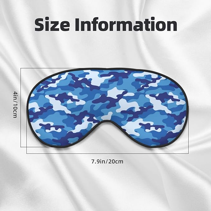 Abstract Blue Camouflage Sleeping Eye Mask Eye Mask for Sleeping Soft Comfort Eye Shade Blackout Eye Cover for Deep Rest Travel Nap Meditation - Bloomnest