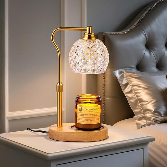TantaScent Electric Candle Warmer Lamp in Vintage Birdcage Design with Timer – Scented Jar Candle Melter for Home Decor, Housewarming, Birthday, and Christmas (Includes 2 Bulbs) (Diamond White) - Bloomnest