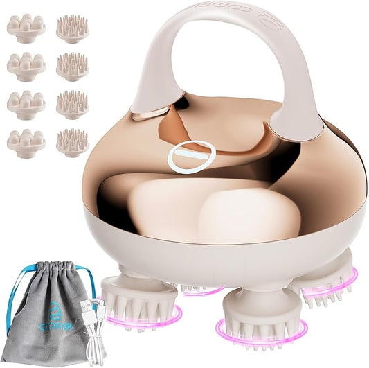 COMFIER Cordless Scalp Massager with 3 kneading Modes, Gifts,Waterproof Head Massage with 8 Claws for Deep Cleansing,Head Scratcher,Body Massager,Cat Massage COMFIER