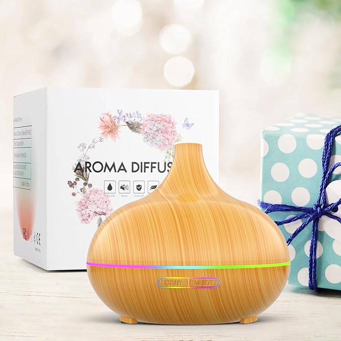 Aroma Diffuser for Essential Oil Large Room,Office Essential Oil Diffusers for Home Kids, Cool Mist humidifier for Bedroom Quiet with Ambient Light,Waterless Auto Off Aromatherapy, 1 count, pack of 1 - Bloomnest