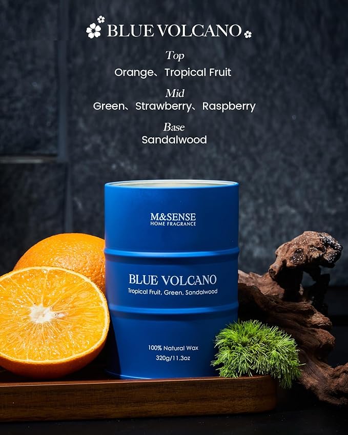M&SENSE Tropical Fruit Soy Scented Candles Natural Non Toxic, Summer Candles 11.3oz 70 Hours Long Lasting Burning, Unique Candle Gifts Cozy Room Decor for Women Men - Bloomnest