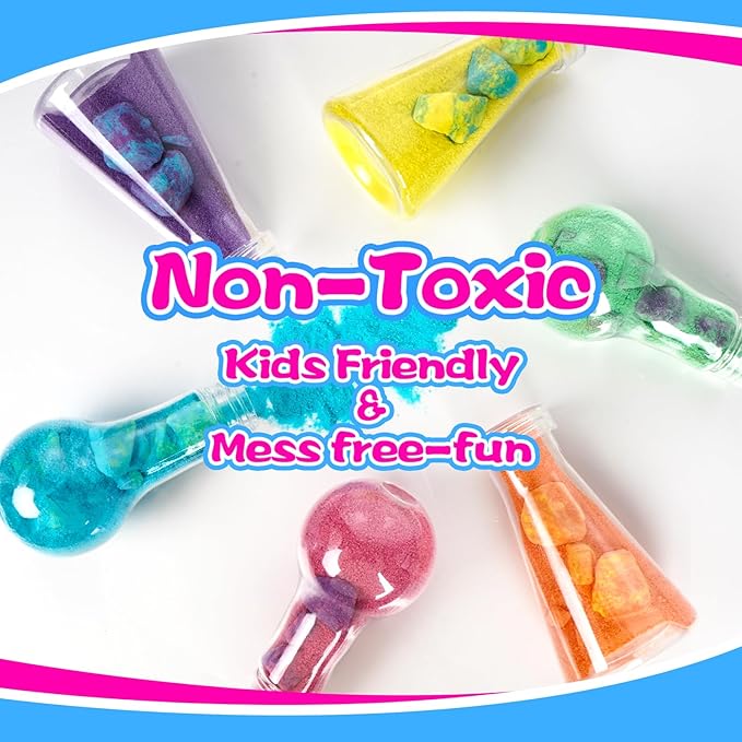 Bath Bomb Potion for Toddlers & Kids, 6-Pack Non-Toxic - Colorful Fizzy Fun - Interactive Bubble Bath Toy, Fun Science Bath Toys with a Colorful Foams & Bubbles Eruption - Bloomnest
