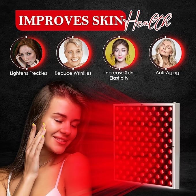 LED Red Light Therapy Panel for Face & Body - 45W Device with Deep 660nm & Near Infrared 850nm & Adjustable Hanger, Skin Care Beauty, Hair Growth, Natural Pain Relief for Muscle & Joints BusinessClimax