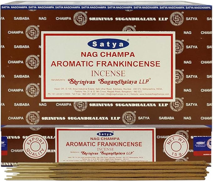 Aromatic Frankinsence Incense Sticks and Incense Stick Holder Bundle Insence Insense Satya - Bloomnest